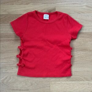 Zara Kids Vibrant Red Short Sleeve Tee